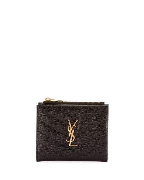 saint laurent monogram ysl quilted leather zip-around|YSL wallet st laurent.